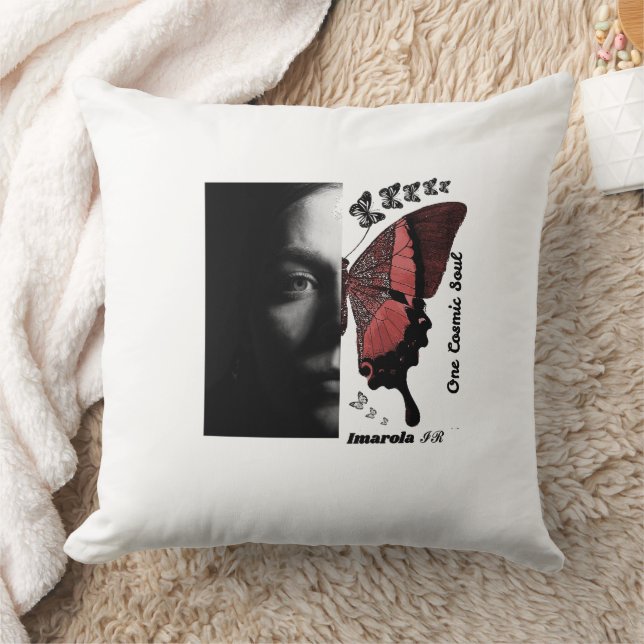 Fille Papillon Coussin de Jet, Esthétique Gothique (Couverture)