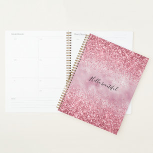 Fille Parties scintillant de verre rose brillant