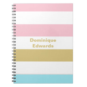 Fille Pastel Stripes Carnet