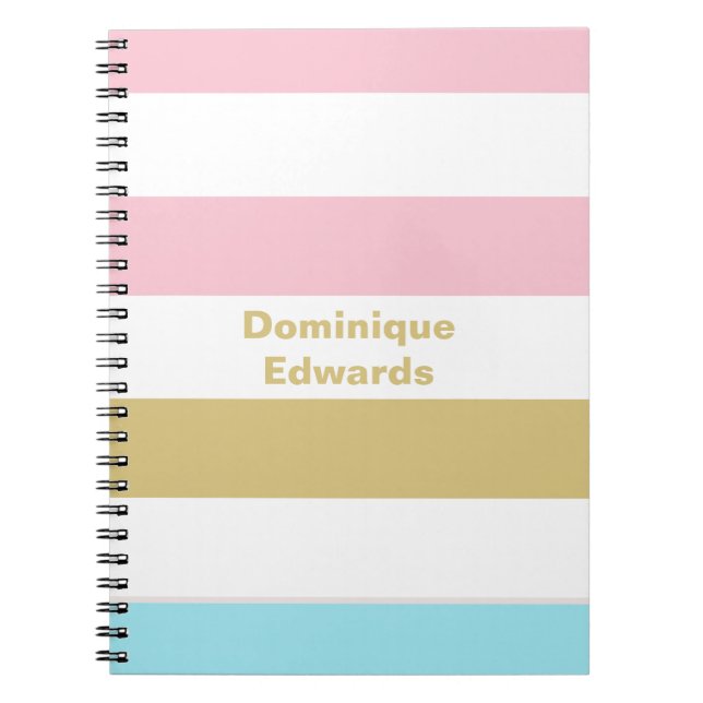 Fille Pastel Stripes Carnet (Devant)