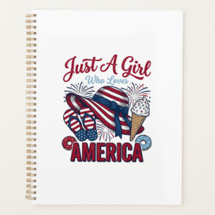 Fille patriotique America Eté Vintage T-Shirt Desi