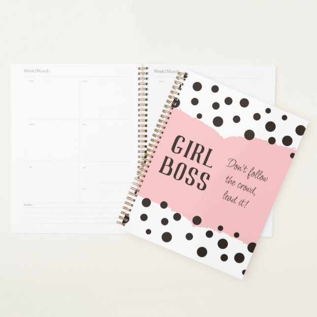 Fille patron rose, points noirs, dirige ne suis pa (Devant avec enveloppe)
