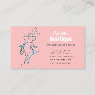 Fille Piggy Fun Pink Boutique Carte de visite