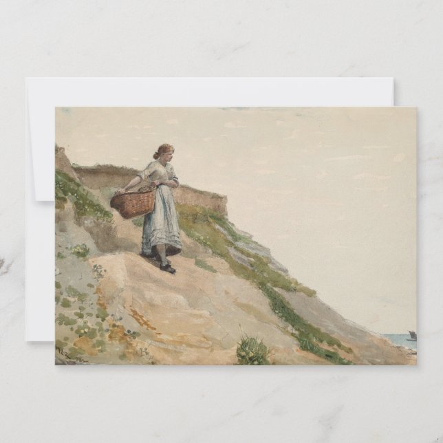 Fille portant un panier | Winslow Homer (Devant)