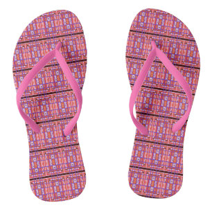 Fille Power Curvy Plaid tongs abstraits