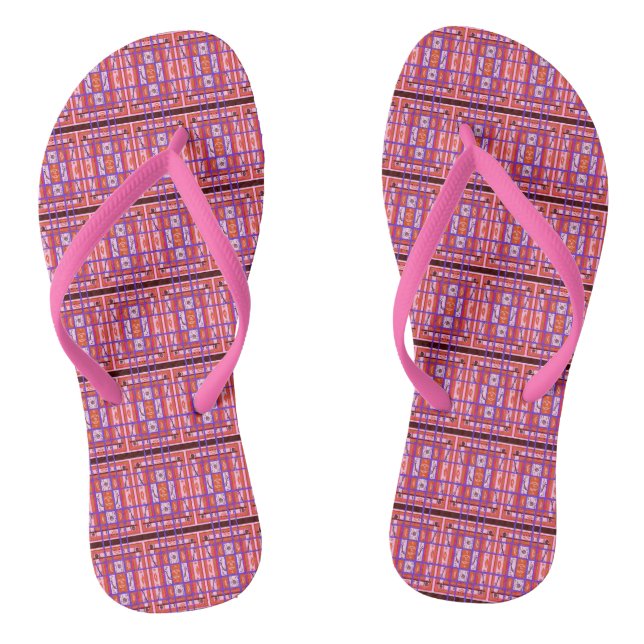 Fille Power Curvy Plaid tongs abstraits (Semelle)