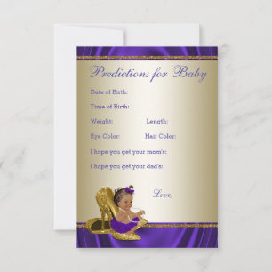 Fille Prédictions et cartes de conseil Baby shower