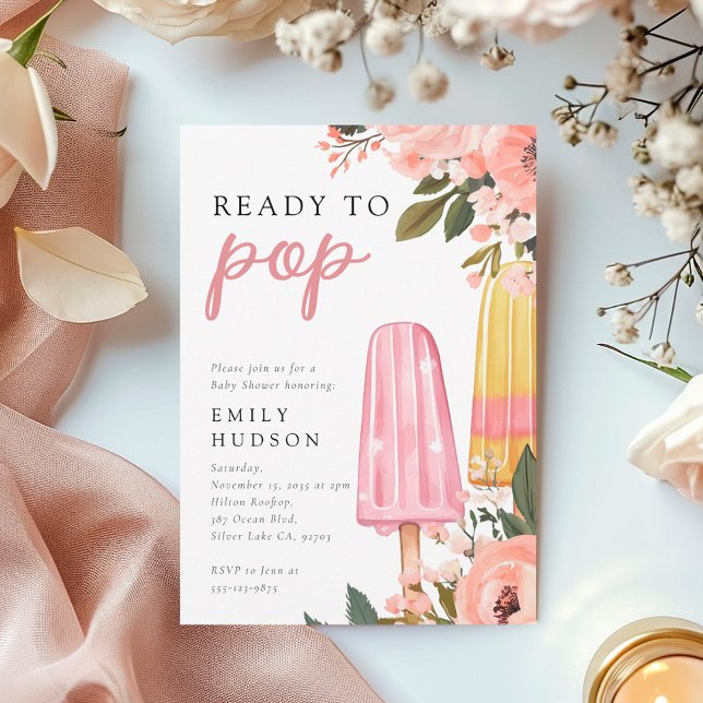 Fille prête à faire une invitation Baby shower (Créateur téléchargé)