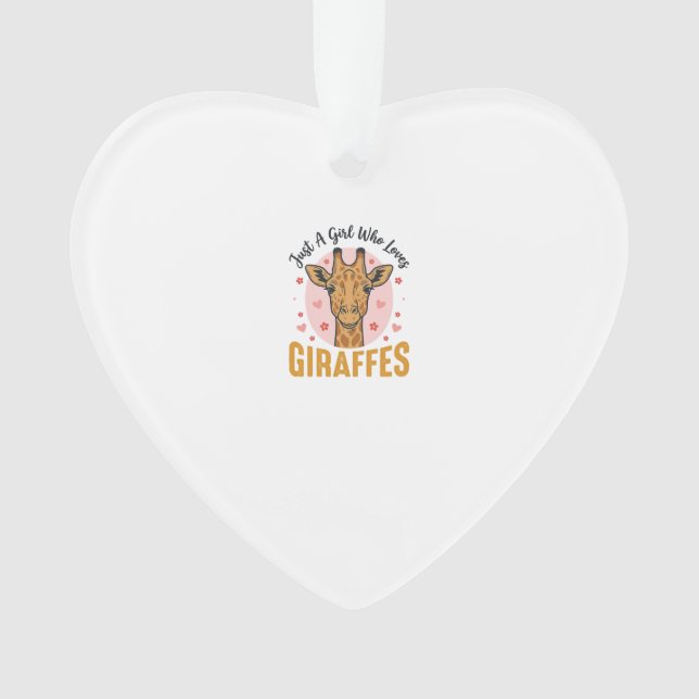Fille qui aime les girafes Design de gravure vinta (devant)