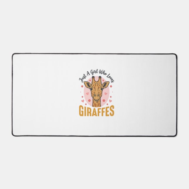 Fille qui aime les girafes Dessin de gravure vinta (Recto)