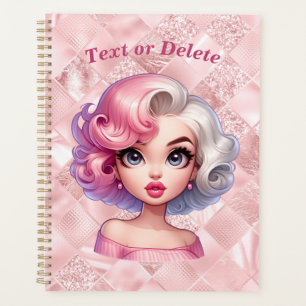 Fille rétro glamour animée beauté dessin animé mig