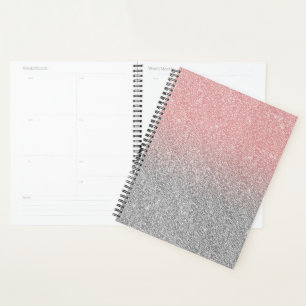 Fille Rose Gold & Silver Ombre Parties scintillant
