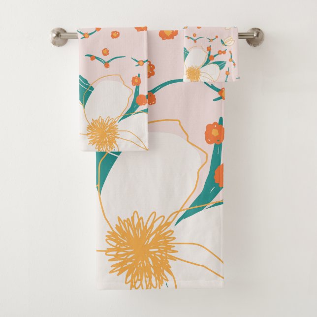 Fille rose mignon motif botanique transparent (En situation)