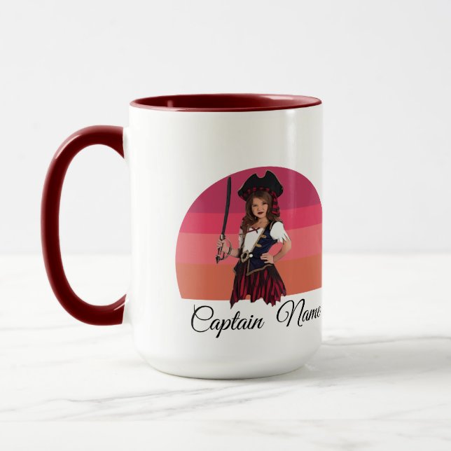 Fille rose Pirate Mug (Gauche)