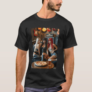 Fille sexy sur un T-shirt pour hommes Filles sexy