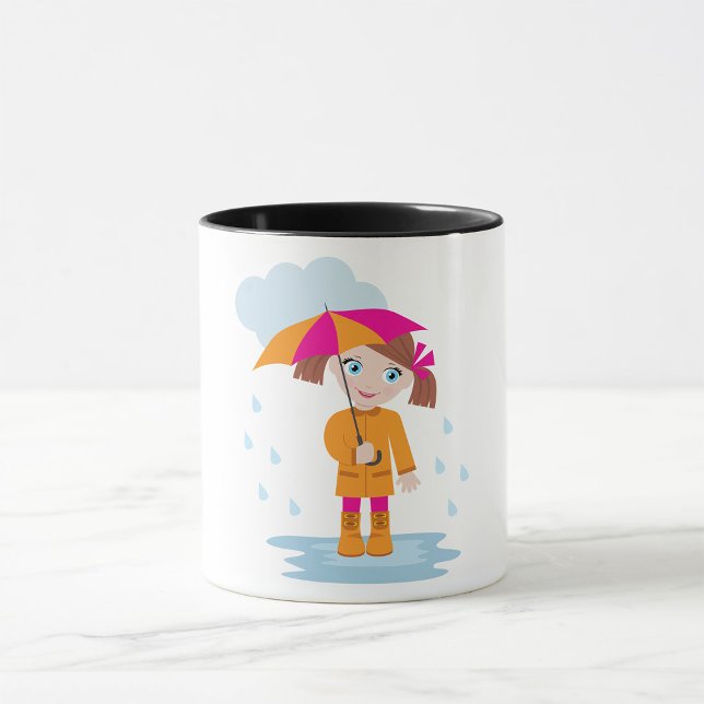 Fille Sous Une Mug À Parapluie (Créateur téléchargé)