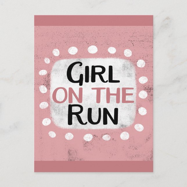 Fille Sur La Carte Postale Run (Devant)