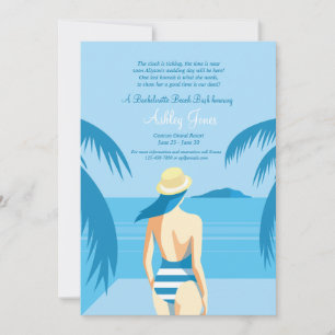 Fille Sur La Plage Invitation