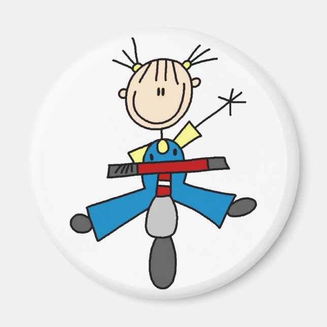 Fille Sur Le Magnet De Scooter (Devant)