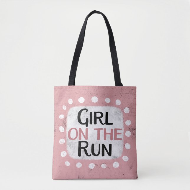 Fille Sur Le Sac fourre-tout De Course (Devant)