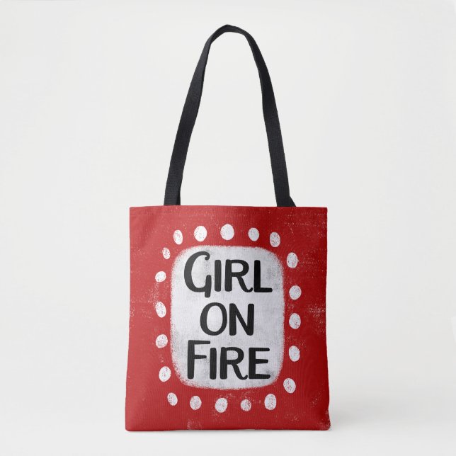Fille sur le Sac fourre-tout d'incendie (Devant)