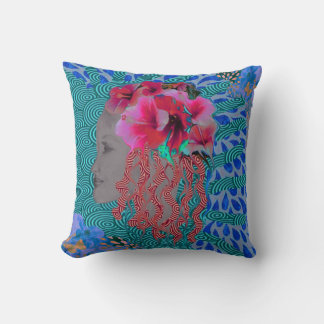 Fille Tropicale Coussin