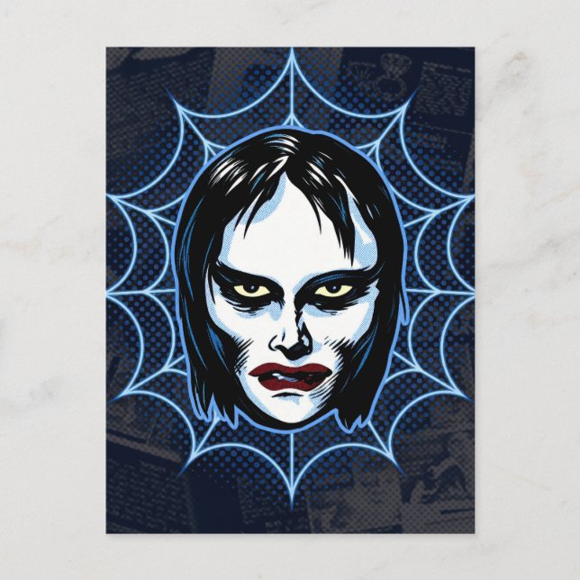 Fille Vampire Carte Postale Masque de Monstre Anné (Devant)