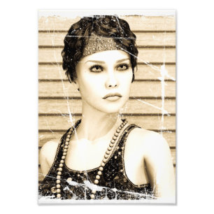 Fille Vintage, Effet de Photo Ancienne