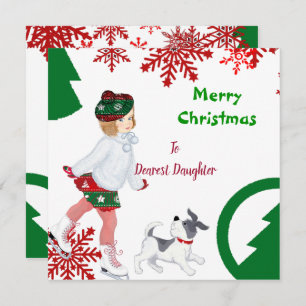 Fille vintage Joyeux Noël Flèches rouges