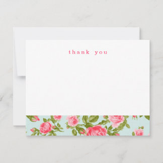 Fille Vintage Roses Simple Merci Cartes de notes