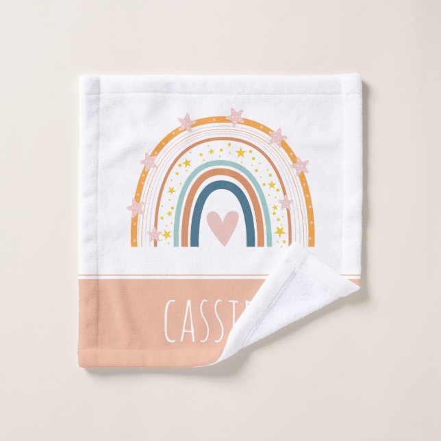 Filles arc-en-ciel pastel (Gant de toilette)