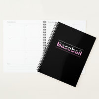 Filles Baseball - Typographie Géométrique Rose