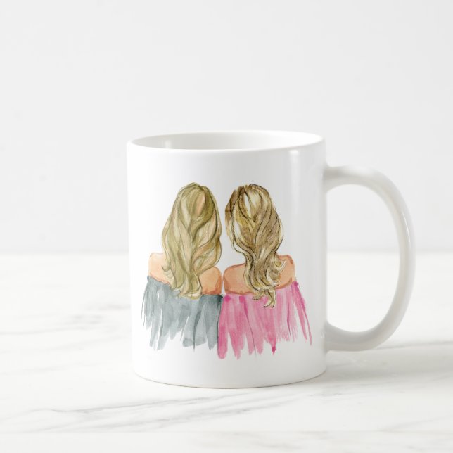 Filles blondes de la tasse deux de cadeau de (Droite)