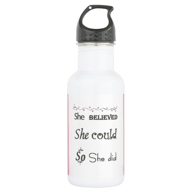 Filles Bouteille d'eau positive pour femmes (Devant)