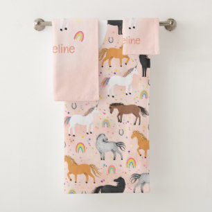 Filles Cheval Rose Licorne Arc-en-ciel Enfants Mon