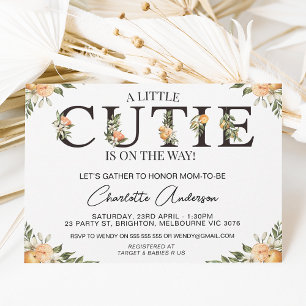 Filles Clementine Cutie Baby shower Invitation