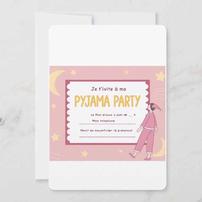 Filles couché Invitation d'anniversaire (Devant)