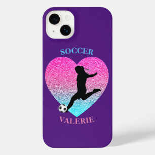 Filles de football violet OtterBox coque iphone