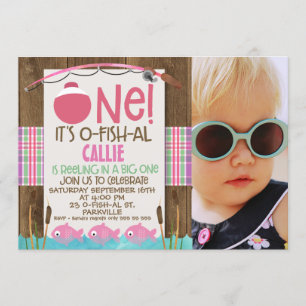 Filles de poisson allié une photo invitation anniv