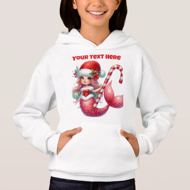 Filles de sirènes de Noël Sweat - shirt à capuche (Devant)