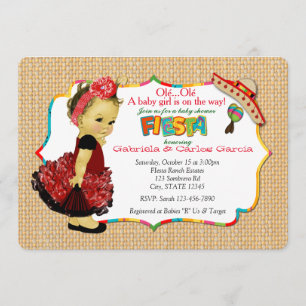 Filles Fiesta Baby Shower Invitations Party 083