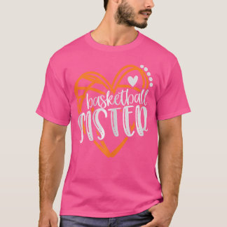 Filles Filles Basketball Soeur Coeur Tshirt Distre