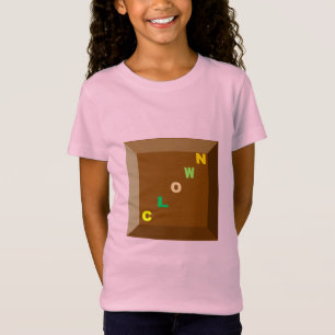 Filles' Fine Jersey T-shirt design rose CLOWN