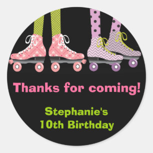 Filles funky Roller Skating Faver Stickers