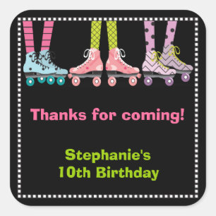 Filles funky Roller Skating Faver Stickers   Grand