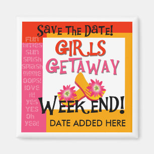 Filles Getaway Save the Date Magnet
