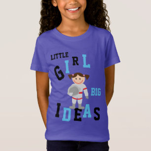 FILLES GRANDES IDÉES Astronaut Ajouter NOM Tshirt 