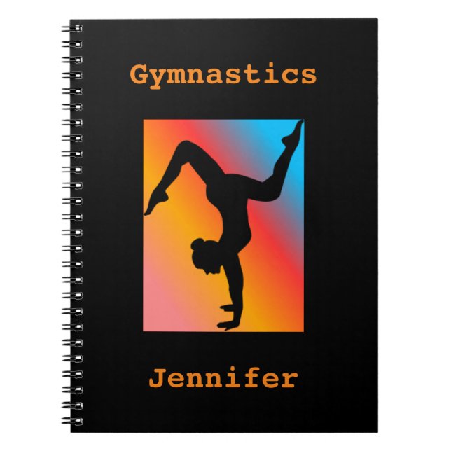 Filles Gymnastique Carnet Spiral Personnalisé (Devant)
