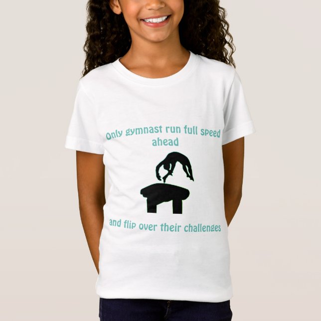 Filles Gymnastique coffre-fort T-shirt personnalis (Devant)