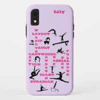 Filles Gymnastique Personnalisée coque iphone Lila